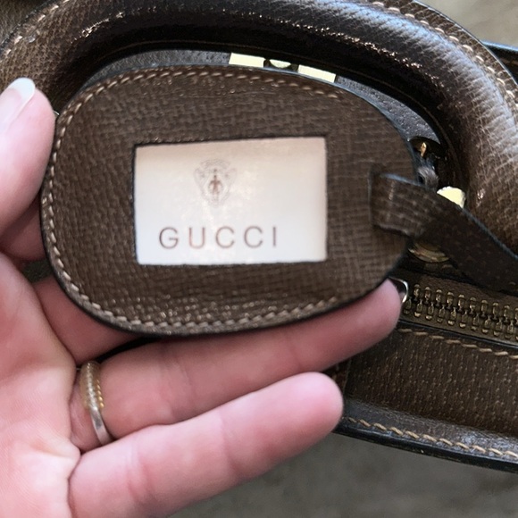 GUCCI Vintage Briefcase Dual Zipper clean interior Authentic web detail - Picture 12 of 12